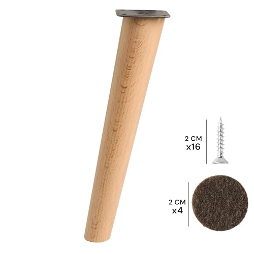 Patas para muebles de madera estables: soluciona la altura de tu sofá con conos de 25 cm 4