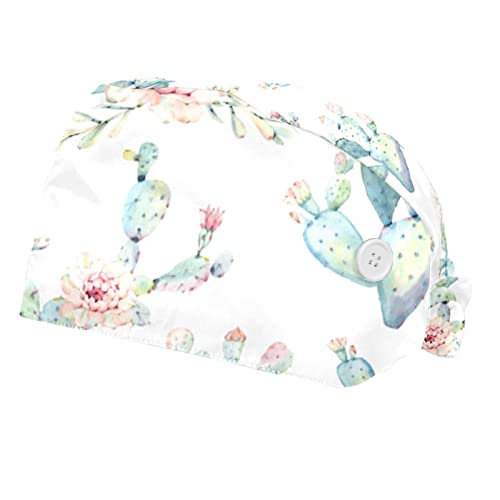 Chapeaux de Travail Fleurs de Cactus Unisexe | Lot de 2 Casquettes