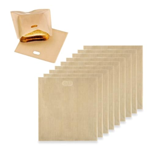 Kellegour 12 bolsas para tostadas, reutilizables, bolsas para tostadas, bolsas reutilizables para tostadas, trozos de pizza, sándwiches de queso, aperitivos, pollo