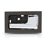 KarParts360 Door Handle for Ford F-150 2009-2014 Passenger Side Interior Front Or Rear | Gray Bezel w/Chrome Lever