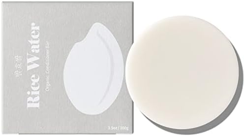 WLELOVE Conditioner Bar, Rice Water - Moisturizing & Nourishing for Normal, Dry, Damaged, Frizzy, Curly and Wavy Hair, Silicon-free, all natural, Eco Friendly, Vegan, Zero waste.