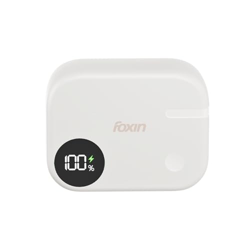 Image of Foxin FoxBuds F1 ANC True Wireless Bluetooth Earbuds Upto 30dB ANC, 50Hrs Playtime, Dual Pairing, Quad Mic ENC, 13mm Bass Driver, 40ms Low Latency, Digital Display, Gaming Mode, BT 5.4 (Dune Beige)