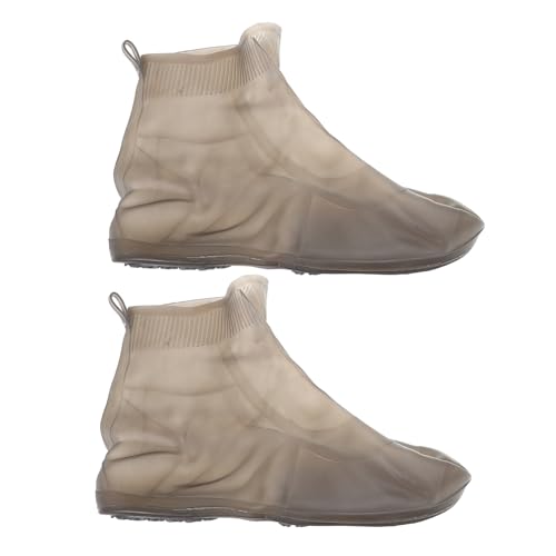 TOGEVAL 1pair Reusable Shoe Covers for Rain Durable Silicone Rainproof Shoe Protectors Fit for Men Women Easy to Clean Multipurpose Rain Gear and Boots