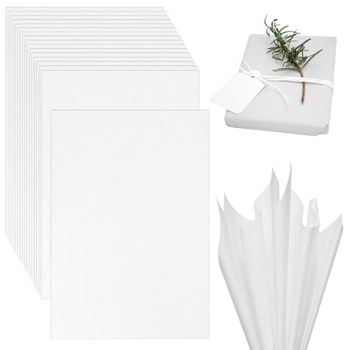 Papier de soie blanc pour loisirs créatifs Giantree 152 feuilles anti-humidité 68x48cm