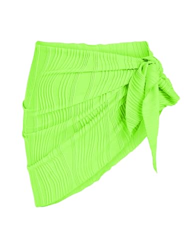 Image of ZAFUL Women's Sarong Coverups Beach Wrap Sheer Bikini Cover Up Mini Skirt | Wraps Swimwear, Cover Ups for Swimwear, Multi-Wear, Texture, Floral