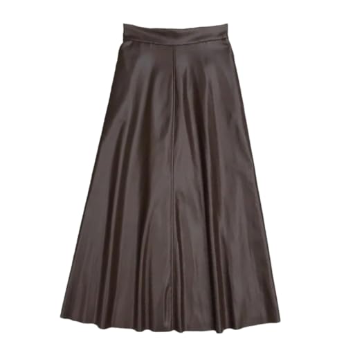Fnfmrfmr Women Pu Faux Leather A-Line Skirts High Waist Chic