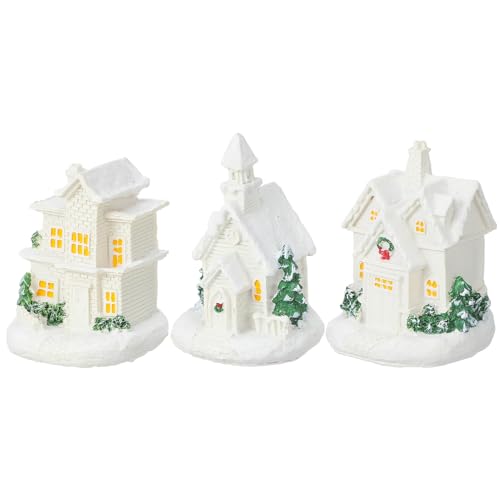 Casitas de Navidad de resina con luces para llenar de ilusión su hogar 2