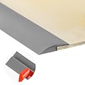 20Ft Carpet Floor Transition Strip, Self Adhesive Floor Edging Trim Strip, PVC Threshold Cover for Doorway, Floor Divider Strip Suitable for Threshold Transitions with a Height Less Than 5 mm - Gray