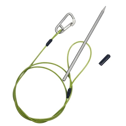 Cuerda de pescado con mosquetón, abrazadera de cable de acero, herramienta de agarre de , soporte para peces para buceo, para peces, bloqueo de clip, para almacenamiento de captura de
