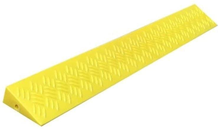 Rampe de seuil en plastique jaune 3,5-4 cm pour marche de porte