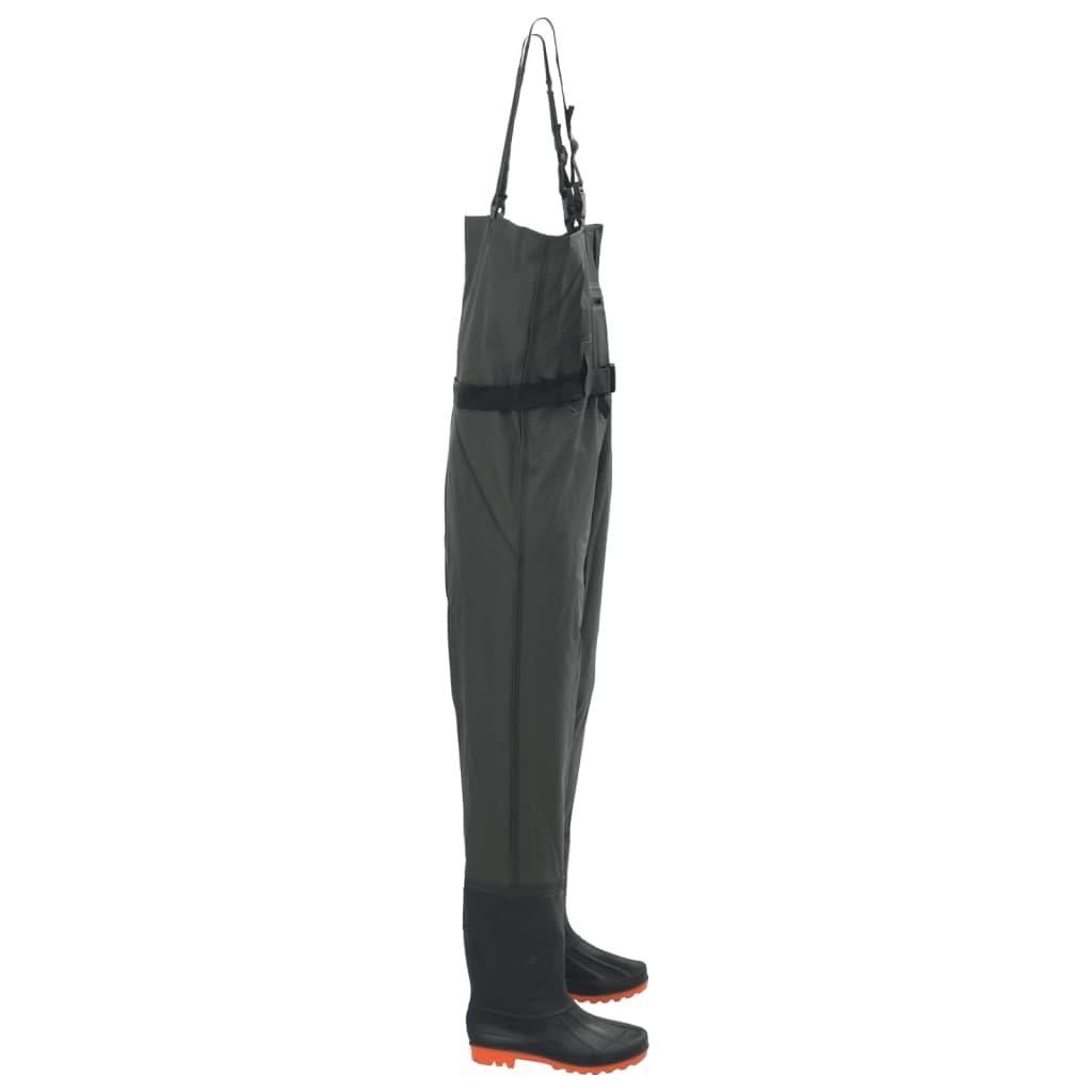 Tomostar Pêche Waders Cuissardes, Cuissardes Pantalon de Pêche avec Bottes et Ceinture Vert foncé Taille 42