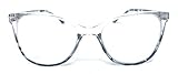 The Malibu Colorful Two Tone Readers Reading Glasses, Spring Hinge, Plastic Cat Eye Frame for Women + 1.75 Grey