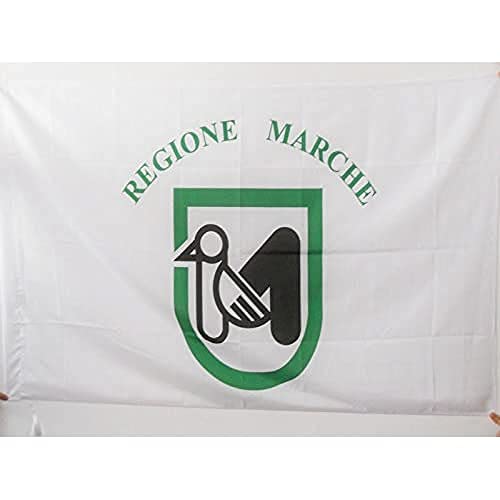 AZ FLAG, Marche Flag, 2x3 Ft, Italian Region Banner with Sleeve, 100% Polyester, Fade Resistant, Vivid Colors, 2' x 3' Feet