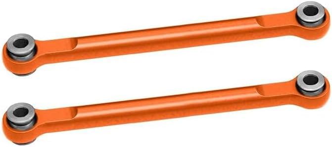 Aluminium Alloy Front Steering Toe Links for Traxxas 1/16 Mini Maxx 107154-1 Upgrades Replace 10742 - Orange