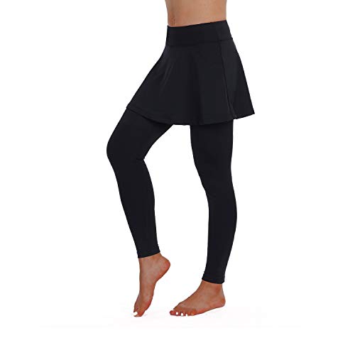 ANIVIVO Skirted Legging for Women, Yoga Legging with Skirts &Women Tennis Leggings Clothes Pockets