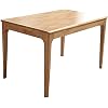 rectangular dining table all solid wood modern and simple style two colors Color Natural Wood Color