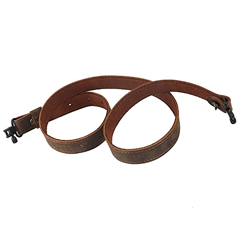 TOURBON Cinturino per fucile da caccia in vera pelle da 4 mm (con snodi)