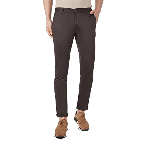 Image of blackberrys Solid Polyester Cotton Slim Fit Mens Work Wear Trousers