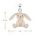 Apricot Lamb Cream Velvet Bunny Cute Keychain, Soft Stuffed Plush Keychain Toys for Kids’ Backpack, Purse