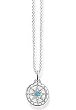 THOMAS SABO Damen-Kette mit Anhänger 925 Silber Zirkonia weiß Brillantschliff 42 cm - SCKE150057