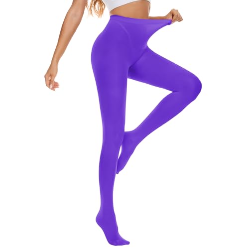 Image of Womens Tights Opaque Ballet Dance Tights Stockings for Women High Waist 80D Control Top Run Resistant Pantyhose