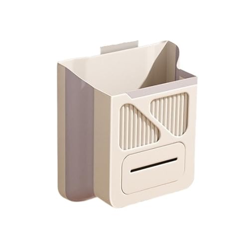 Caneca de basura colgante plegable para cocina 7L beige