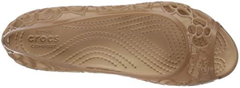 Crocs Women's Isabella Jelly Flat Ballet, Bronze/Gold, 4 M US | Image 4