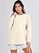 ANRABESS Women's Oversized Sweatshirts Crewneck Long Sleeve Tunic Pullover Shirts Side Zipper Hoodies 2025 Fall Clothes Apricot X-Large