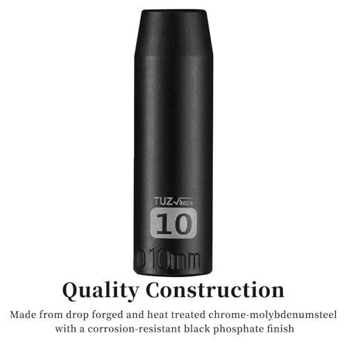 Image of 3 /8 inch Square Drive 10mm Metric Impact Socket,Hex Deep Socket Design,CR-MO Steel for Nut repair for Any Application