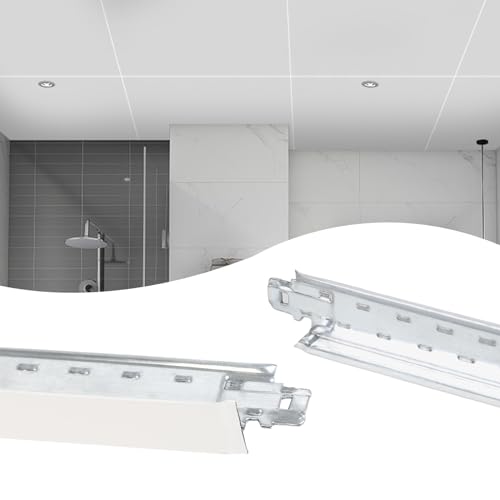 Muzata 30Pack White Cross Tee Drop Ceiling Kit Galvanized Steel Easy Installation for 15/16' Ceiling...