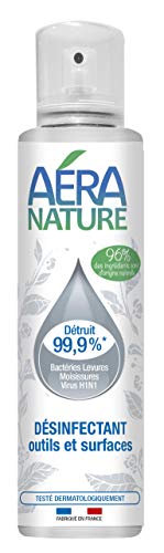 Aera Nature - Spray Nettoyant, Désinfectant toutes Surfaces - 96% d’Ingrédients d’Origine Naturelle - Antibactérien, Fongicide et Virucide - Fabrication Française (250 ml) Cover