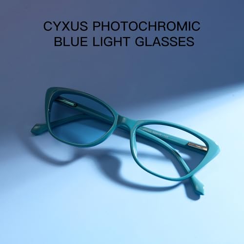 Image of Cyxus Photochromic Glasses for Women with Blue Light Blocking 8192 | UV Protection,Eye Protection,Stylish Cat Eye Style,Ideal for Computer Screen Daily Wear