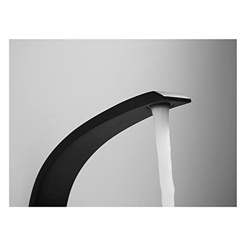 Robinet de lavabo mitigeur salle de bain noir brossé d'eau chaude et froide