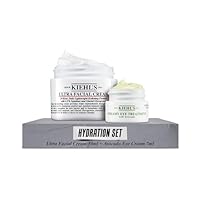 KIEHL’S Ultra Facial Cream, 50 ml + gratis Avocado Eye Cream 7 ml, leichte Gesichtscreme mit Squalan und Glykoprotein, 72 h Feuchtigkeitsversorgung, feuchtigkeitsspendende Avocado-Augencreme