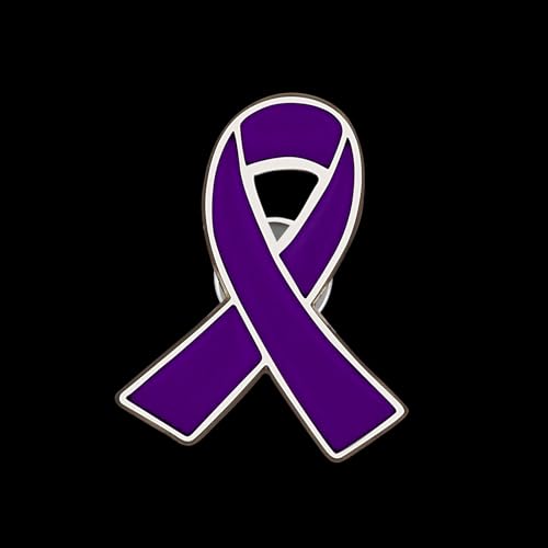 Image of 6Pcs Awareness Enamel Ribbon Lapel Pins Ribbon Brooch Pin for Charity Events Survivor Campaign Party Favors Supplies