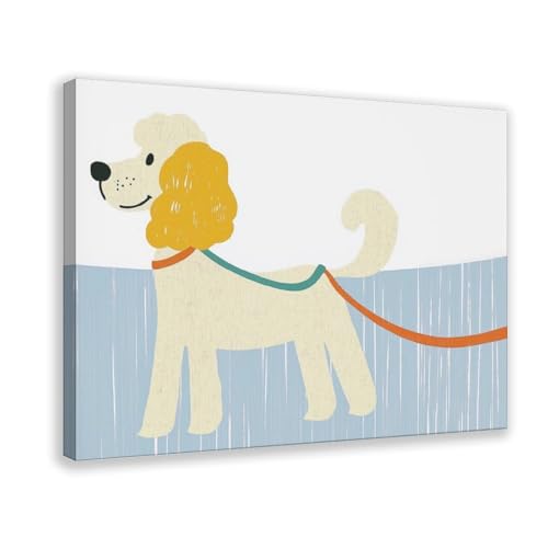Toile caniche 61x91 cm deco murale grand format chambre d'enfant
