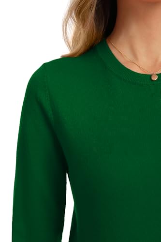 Image of QUALFORT Women's Sweaters Long Sleeve Soft Lightweight Basic Knitted Pullover Sweater