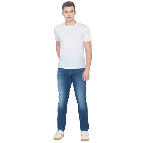 Image of Spykar Men's Cotton Ricardo Mid-Rise Relaxed Fit Jeans (RC-01BB-11)