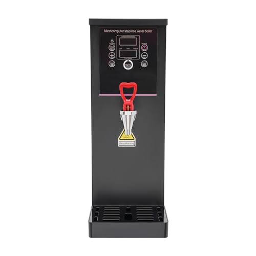 Bacacoo 10L Electric Water Boiler, Commercial Hot Water Dispenser, Stainless Steel Water Boiler with Display for Kitchens, Living Rooms, Cafes, Restaurants, Offices - Black