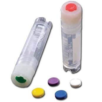 Argos Technologies Cryovial Cap Insert, Assortment Pack; 100/Ea Color (Blue, Red, White, Yellow, Purple, and Green), 600/Pk