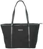 JENNIFER JONES Modischer Business Damen Shopper 50 x 30 x 13 cm mit Reißverschluss - Schwarz