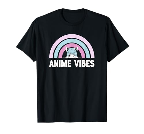 anime vibraciones vintage arco iris Camiseta