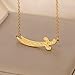 VASSAGO Zulfiqar Sword Necklace for Women & Men - Imam Ali Zulfiqar Sword Pendant - Arabic Islamic Muslim Rune Jewelry Talisman Amulet Religious Gift (Gold Necklace)