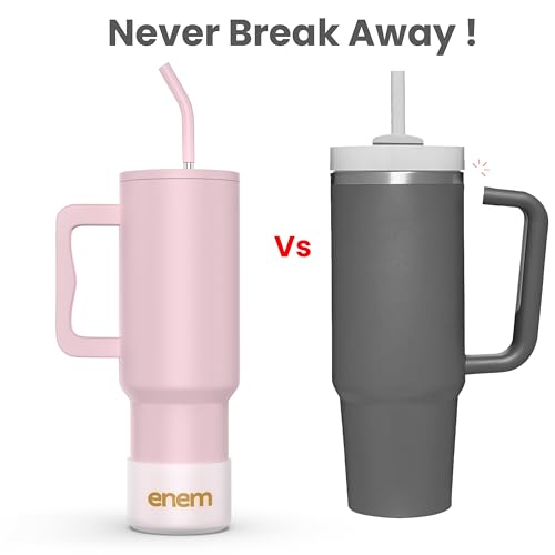 Image of enem Tumbler, Rose Whisper, Tumbler with Metal Straw, Sipper, with Lid Leak Proof, 1 Metal Ice Cube, 1 Copper Spring (Tamba), Base Protector, Mug Travel, 1.2L