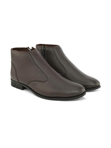 Image of FENTACIA Men's Faux Leather Formal Ankle Chelsea Boots
