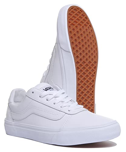 Vans Vans Women's Ward Deluxe Sneaker, (Tumble) White/White, 3 UK
