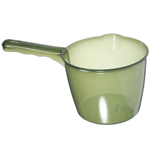 SHOWERORO Cucharón Transparente con Mango Cucharón para Agua y Riego Doméstico Utensilio Multiusos para Cocina y Jardín Resistente y Reutilizable