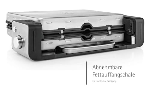 Foto von WMF Lono Kontaktgrill 2-in-1, Tischgrill, Plattengriller, Kontaktgrill abnehmbare Platten, spülmaschinenfeste Grillplatten, 2100 W