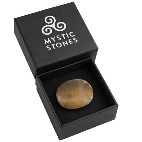 Citrino Piedra Natural – Mineral Pulido para Meditación, Reiki y Chakras | Amuleto Espiritual y Regalo (Citrine)