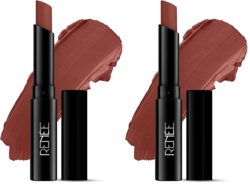 Image of RENEE Very Matte Lipstick - Bare Mocha, Intense Color Pay Off, Full Coverage, Long Lasting & Weightless, Easy Glide Formula With Velvety Finish, Suitable for All Occasion, Ideal For Gifting
